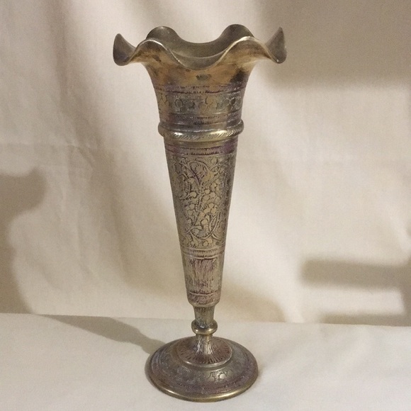 Vintage India Brass Vase - Picture 1 of 4